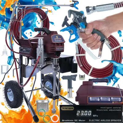 ZENTHRIL VORTEX E STANDPRO AGREGAT ZA BARVANJE – 3000W, 20MPA, 3,5L/MIN, 0,021" ŠOBA | HYDRODINAMIČNA TEHNOLOGIJA | ZA LATEKS, AKRIL, EMULZIJE