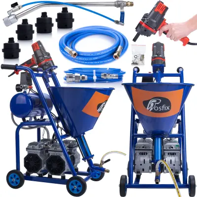 ROSFIX BLUE DRAGON BD57 STROJ ZA OMETE – 5700W, 25L/MIN, 22MPA, 2 KOMPRESORJA, 55 KG | MEŠALNA FUNKCIJA