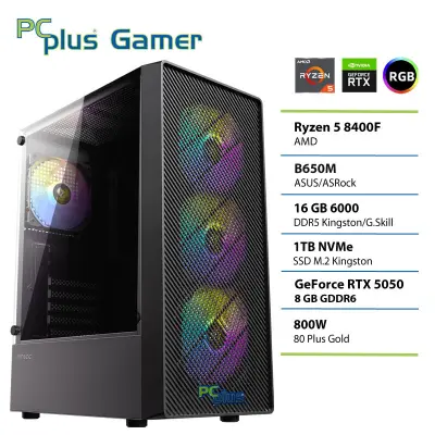 Namizni računalnik PCPLUS GAMER R5 8400F, 16 GB RAM, 1 TB SSD, RTX5050 8 GB|Gaming