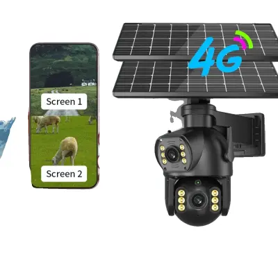 Solarna kamera, 4G povezljivost, vremensko odporna zasnova -8MP 64g Kartica -EU Vtič