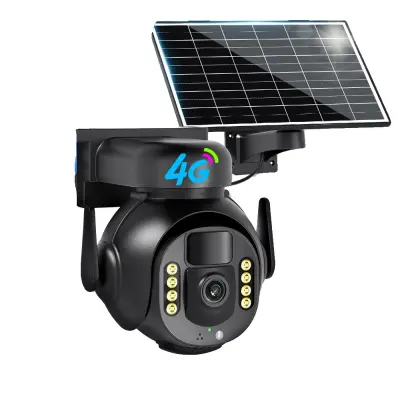 Zunanja varnostna kamera, 4G povezljivost, vodoodporna zasnova -8MP 64G Kartica -EU Vtič