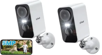 Varnostna kamera, 5MP, 5200mAh baterija, IP/omrežno brezžično, dimenzije 136mm x 116mm x 65mm, podpira 128GB shrambe