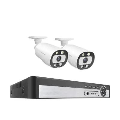 Varnostni sistem kamer, 8 kanalov, AI zaznavanje ljudi -8CH NVR 2PCS CAM 5MP -1T Vgrajeni HDD