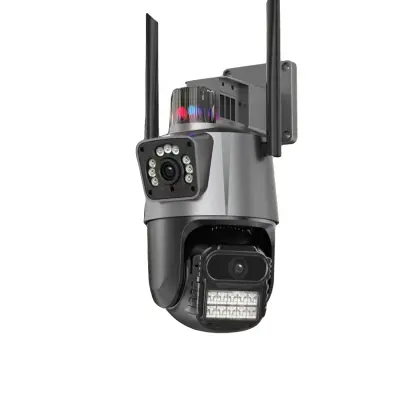 WLAN nadzorna kamera, 340° vidno polje, kovinska material, nočno gledanje, zaznavanje gibanja, IP66 odpornost na vreme