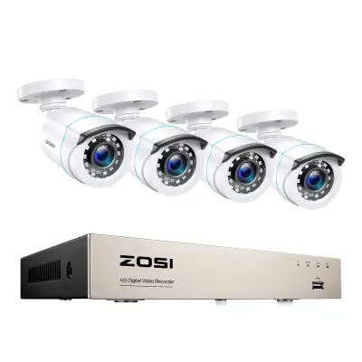 8CH Žični CCTV Sistem, 1080P HD Resolucija, IP66 Vodoodporne Kamere -bela -None