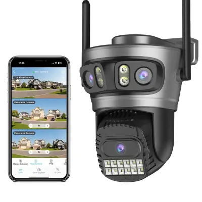 Nadzorna kamera, štirilečna, dual-band WIFI -3 LENS Kamera Samo -EU Vtič