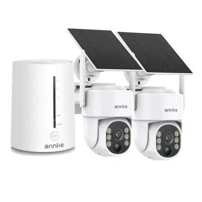 Sistem varnostnih kamer, 4MP ločljivost, solarno napajanje -Brez SD kartice