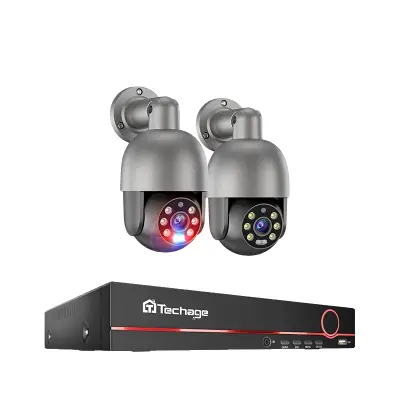Sistem nadzorne kamere, 8 kanalov, AI zaznavanje ljudi -8CH 5MP 2PCS CAM -Vgrajen 1TB HDD
