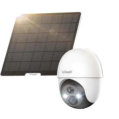 Zunanja solarna nadzorna kamera, 3MP ločljivost, 300° panoramski razpon, dvosmerna avdio komunikaci