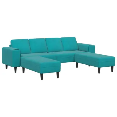 vidaXL Dnevna soba kavč 3 pcs Turkizna