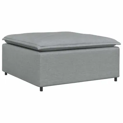vidaXL Modularni kavč s podnožjem svetlo siv 100x100x48 cm