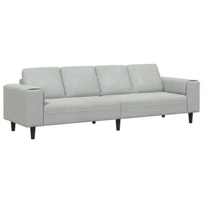 vidaXL Dnevna soba kavč Svetlo siva 250 x 77 x 76 cm