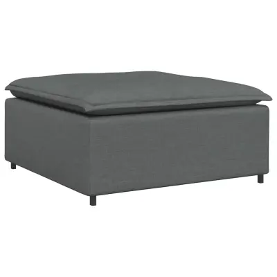 vidaXL Modularni kavč s podnožjem, temno siv 100x100x48 cm