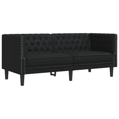 vidaXL Kavč Črna 174 x 74,5 x 70,5 cm PVC