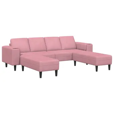 vidaXL Dnevna soba kavč 3 pcs Roza