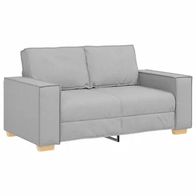 vidaXL Dvosed kavč sive barve 120 cm blago