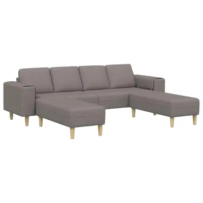 vidaXL Kavčna garnitura Taupe blago