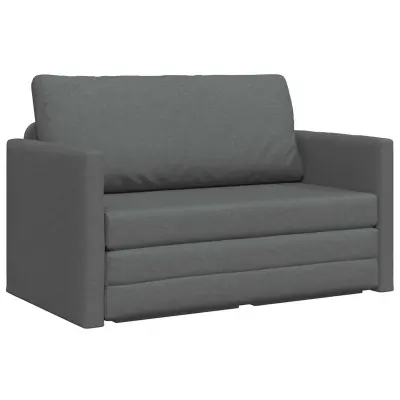 vidaXL Sofa postelja 110cm Temno siva blago