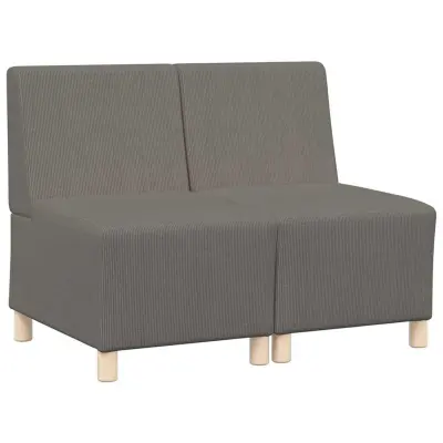 vidaXL Modularna sofa enota brez naslonov 2 pcs Svetlo siva