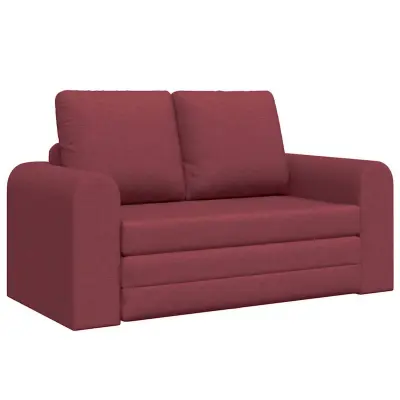 vidaXL Sofa postelja vinsko rdeča 148 x 71 x 83 cm blago