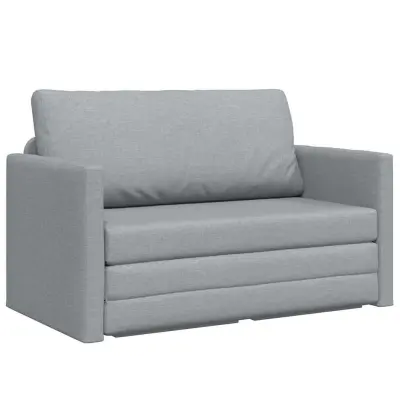 vidaXL Sofa postelja 110cm Svetlo siva blago