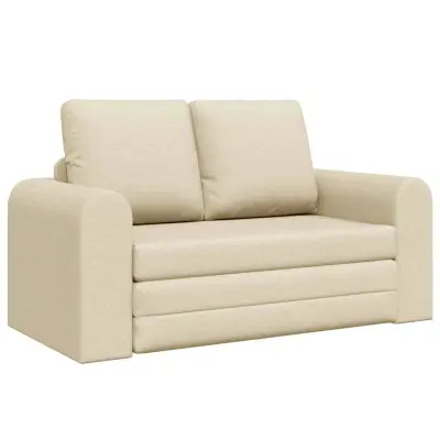 vidaXL Sofa postelja krema 148 x 71 x 83 cm blago