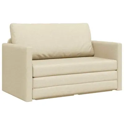 vidaXL Sofa postelja 110cm krema blago