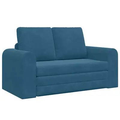 vidaXL Sofa postelja 60cm Modra Žamet