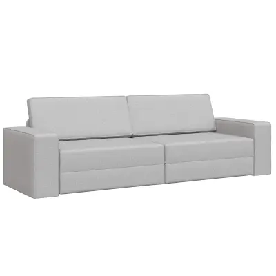 vidaXL Sofa postelja 200cm Oblačno siva blago