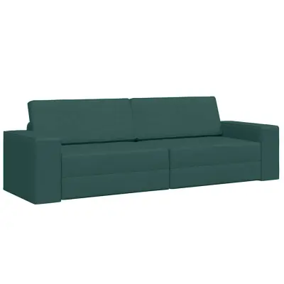 vidaXL Sofa postelja 200cm Temno zelena blago