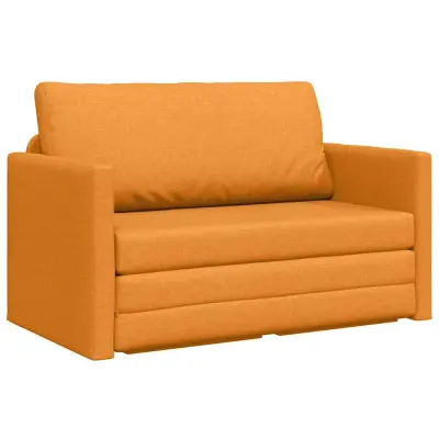 vidaXL Sofa postelja 110cm Temno rumena blago
