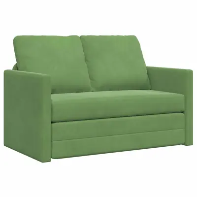vidaXL Sofa postelja Svetlo zelena 204 x 122 x 60 cm Žamet