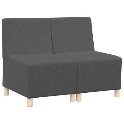 vidaXL Modularna sofa enota brez naslonov 2 pcs Temno siva