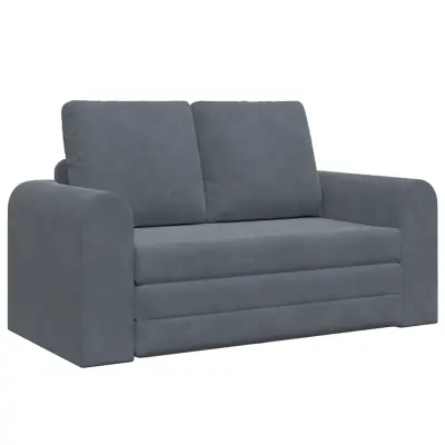 vidaXL Sofa postelja 60cm Temno siva Žamet