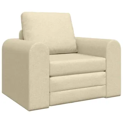vidaXL Sofa postelja krema 98 x 71 x 83 cm blago