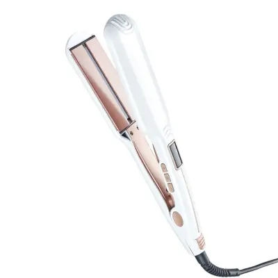 Profesionalni keramični turmalinski likalnik za lase z nastavljivo temperaturo White