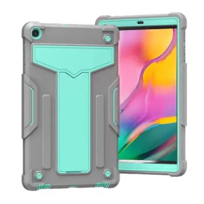 Ovitek za Samsung Galaxy Tab S8+ / S7 FE / S7+ 12.4, oklepen s stojalom in mestom za pisalo, tridelna zaščita, sivoveren