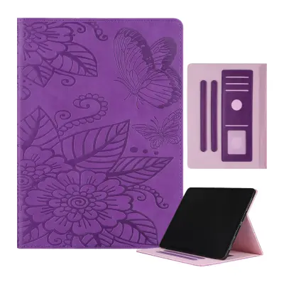 Ovitek za iPad Air in Air 2 9.7 (2016), magnetni preklopni etui, umetno usnje, funkcija stojala in spanja, vijoličen