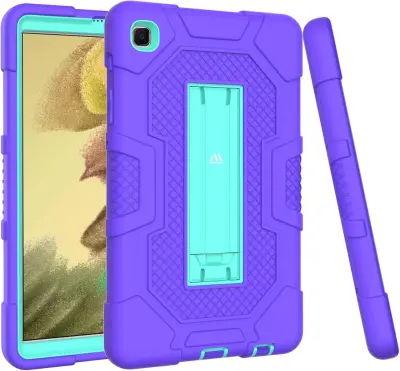 Ovitni ovitek za Samsung Galaxy Tab A7 Lite, oklepen zaščitni etui s stojalom, odporen na udarce, vijoličen barve