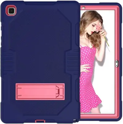 Ovitek za Samsung Galaxy Tab A7 10.4, oklepen ovitek s stojalom, tridelna zaščita proti udarcem, temno moder – BigBang.si