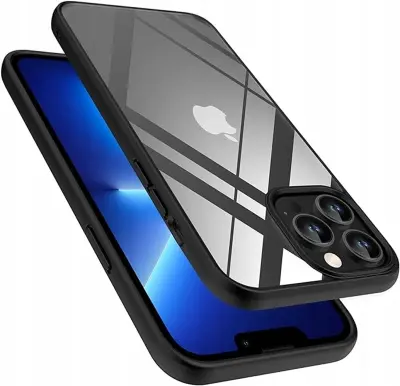 Ovitek za iPhone 13 Pro Max, prozoren silikonski etui, vojaška zaščita proti padcem, odporen na rumenenje, ultra tanek design