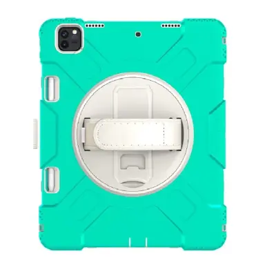 Ovitek za iPad Air 5 / Air 4 10.9 s stojalom 360, ročajem in mestom za pisalo, odporen na udarce, trislojna zaščita, mentol