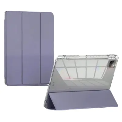 Zaščitni ovitek za iPad Pro 12.9" (2018) magnetni pametni s prostorom za pisalo in stojalom, siv