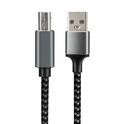 Kabel za tiskalnik USB na kvadratni priključek A/B, pleten najlonski kabel  2 m