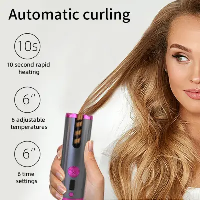 Brezžični samodejni kodralnik las: dosezite lahkotne valove z ionsko tehnologijo