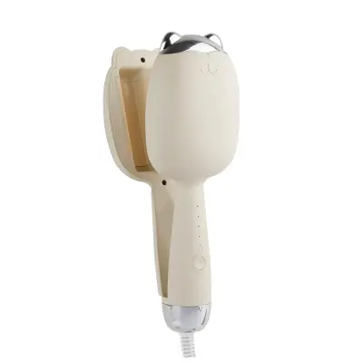 32mm Kodralnik za lase z mačjo tačko - Ustvarite lahkotne valove z nastavljivo temperaturo Beige