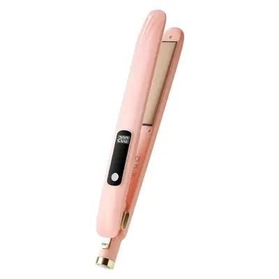 2-v-1 LCD likalnik in kodralnik za lase z nastavljivo temperaturo Pink