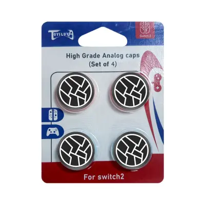 Združljiv s stikalom Nintendo 2: Silikonske kapice za palčke za izboljšano igranje Black