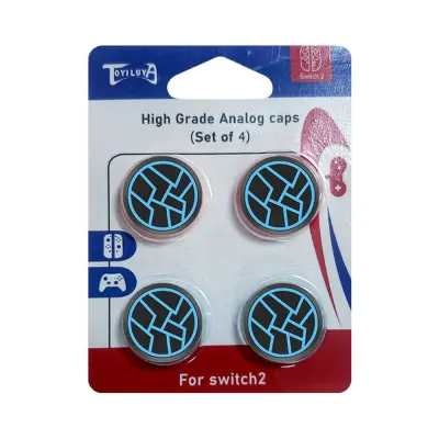 Združljiv s stikalom Nintendo 2: Silikonske kapice za palčke za izboljšano igranje Blue