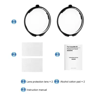Vrtljiva zaščita leče za Insta360 X5 - Izboljšana zaščita
